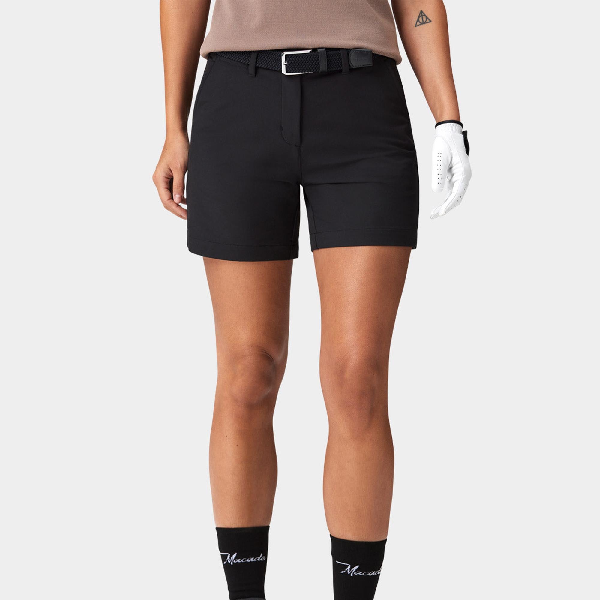Macade Golf Flex Ladies Golf Shorts Black Regular